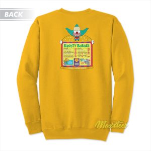 Burger Menu Krusty Burger Sweatshirt