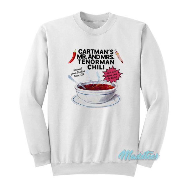 Cartman’s Mr And Mrs Tenorman Chili Sweatshirt