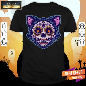 Cat Sugar Skull Dia De Muertos Day Dead Shirt 1