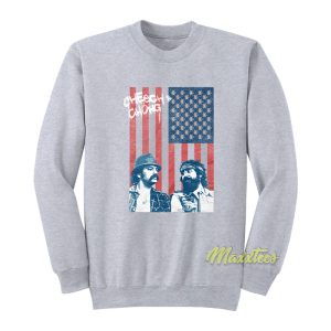 Cheech and Chong America Flag Sweatshirt