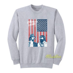 Cheech and Chong America Flag Sweatshirt