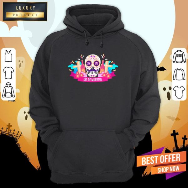 Colorful Dia De Muertos Wind Shirt