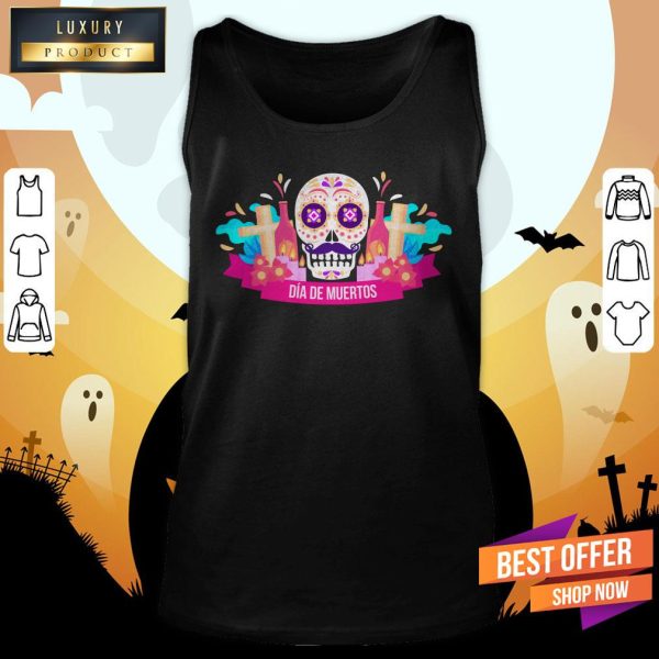 Colorful Dia De Muertos Wind Shirt