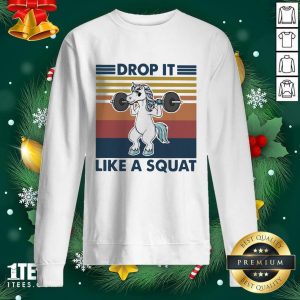 Cool Unicorn Weightlifting Drop It Like A Squat Vintage Shirt