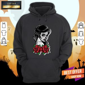 Day Of Dead Sugar Skull Girl Rose Shirt 2