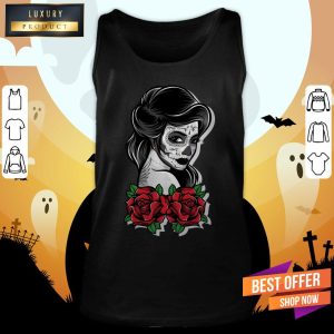 Day Of Dead Sugar Skull Girl Rose Shirt 4