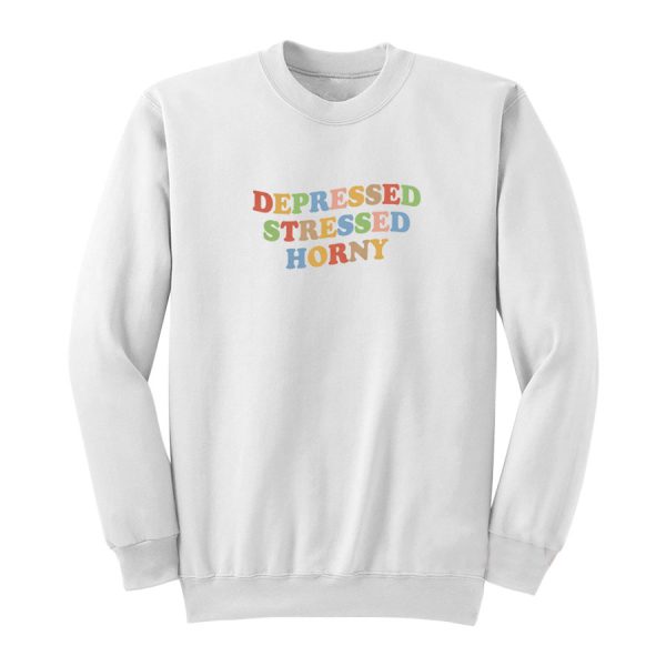 Depressed Stressed Horny Sweatshirt