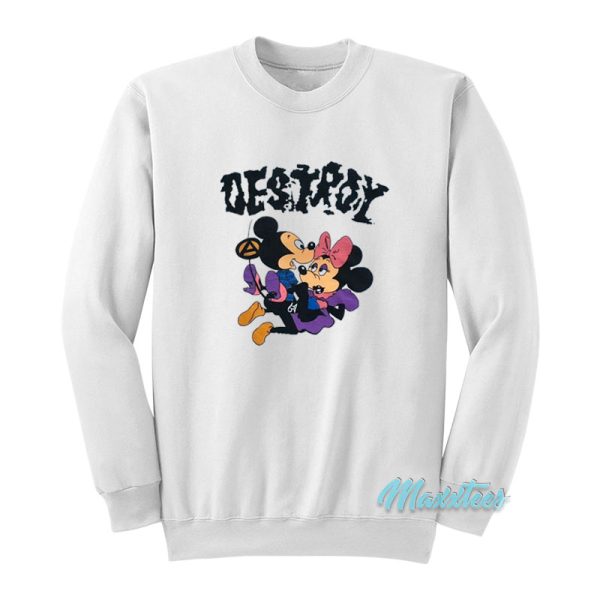 Destroy Seditionaries Mickey And Minnie Sweatshirt