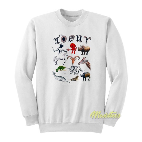 Devil Animals I’m Horny Sweatshirt