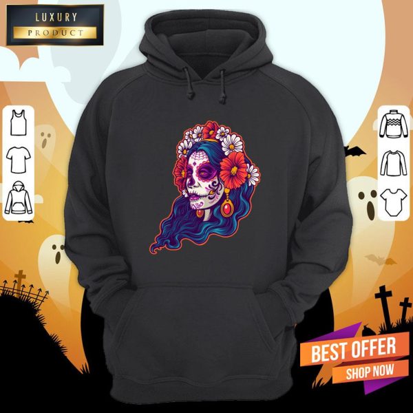 Dia De Muertos Day Dead Sugar Skull Girl Shirt