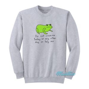 Do Not Cross Me Today Or Any Other Day Sweatshirt