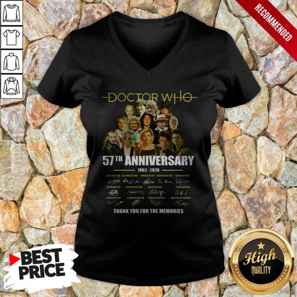 Doctor Who 57th Anniversary 1963 2020 Characters Signatures Shirt