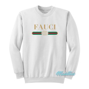 Dr Fauci White Logo Parody Sweatshirt