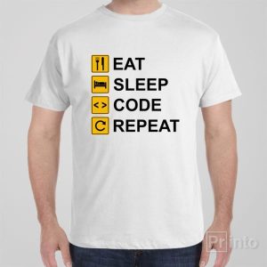 Eat Sleep Code Repeat T shirt 1