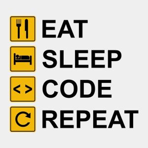 Eat Sleep Code Repeat T shirt 2
