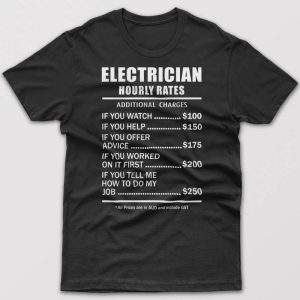 Electrician Rates – T-shirt