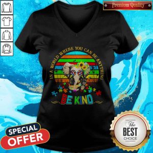 Elephant Autism In A World Where You Can Be Anything Be Kind Vintage Shirt