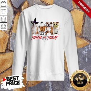 Funny Bulldog Trick Or Treat Shirt 4