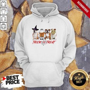 Funny Bulldog Trick Or Treat Shirt 5