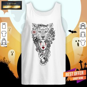 Girl Ritual Mask Wolf Day Of The Dead Shirt 4