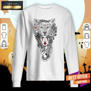 Girl Ritual Mask Wolf Day Of The Dead Shirt 5