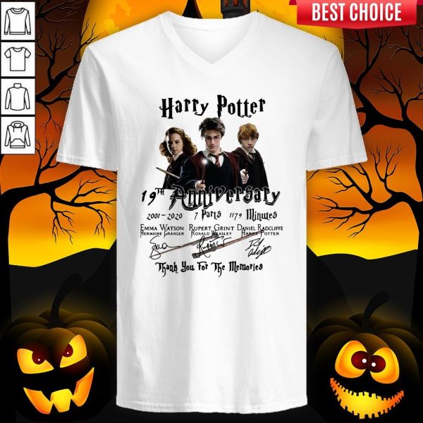 Harry Potter 19th Anniversary 2001 2020 7 Parts 1179 Minutes Thank You For The Memories Signatures Shirt