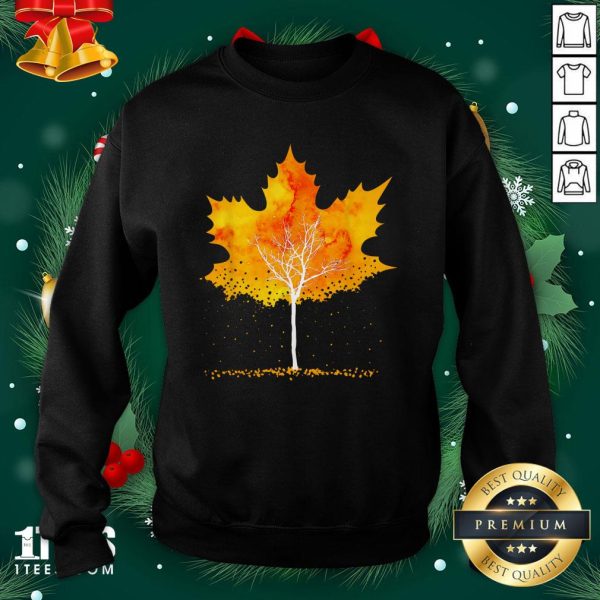 Hot Maple Leaf Autumn Tree Orange Fall Leaves Season Shirt