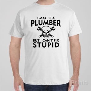 I may be a plumber but I can’t fix stupid – T-shirt
