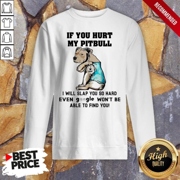 If You Hurt My Pitbull I Will Slap You So Hard Even Google Won’t Be Able To Find You Heart Shirt