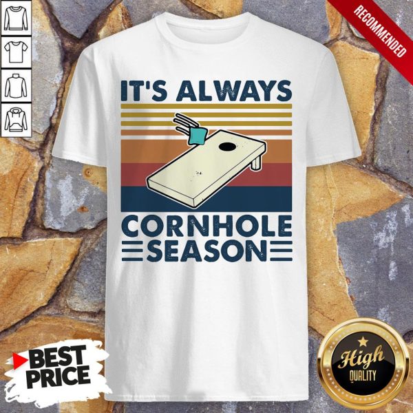 It’s Always Cornhole Season Vintage Retro Shirt