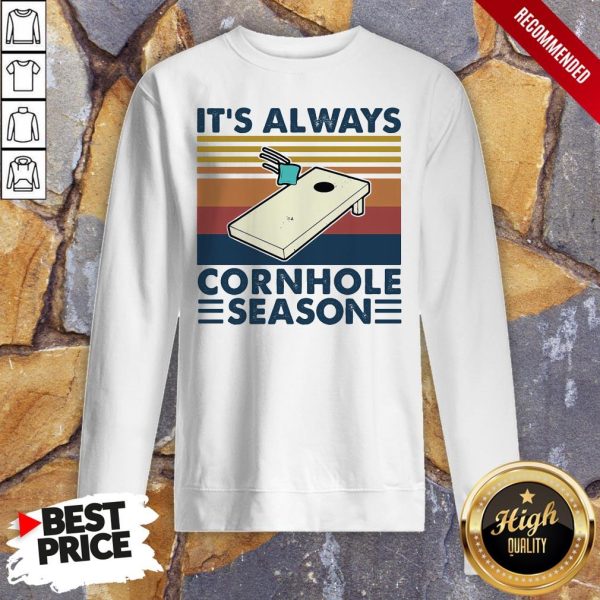 It’s Always Cornhole Season Vintage Retro Shirt