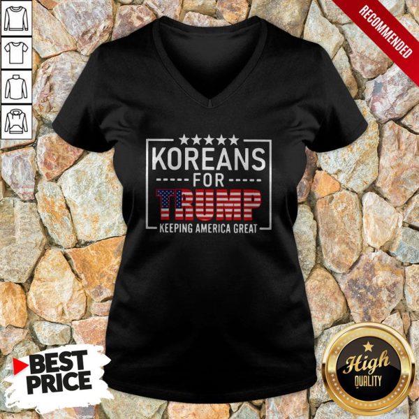 Koreans For Trump Keeping America Great American Flag Shirt