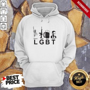 LGBT Liberty Guns Beer Trump American Flag Shirt