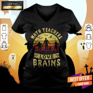 Math Teachers Love Brains Funny Teacher Halloween Shirt 3