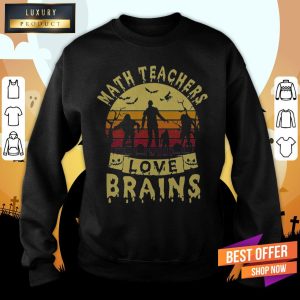 Math Teachers Love Brains Funny Teacher Halloween Shirt 5