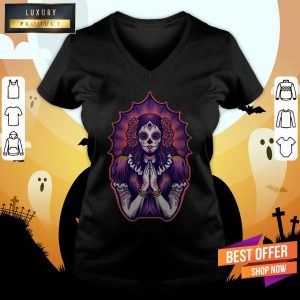 Mexican Dia De Los Muertos Day Of The Dead Sugar Skull Girl Shirt 3