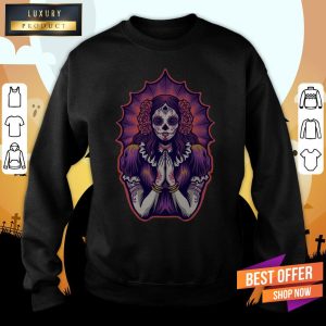 Mexican Dia De Los Muertos Day Of The Dead Sugar Skull Girl Shirt 5