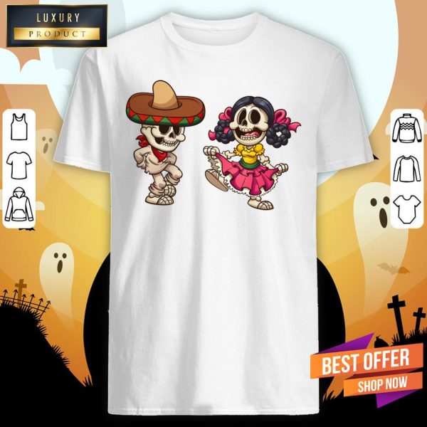 Mexican Skeletons Skull Sugar Shirt