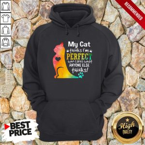 My Cat Thinks Im Perfect Who Cares What Anyone Else Thinks Shirt 2