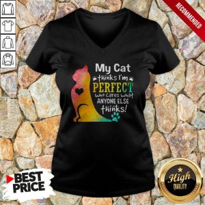 My Cat Thinks Im Perfect Who Cares What Anyone Else Thinks Shirt 3