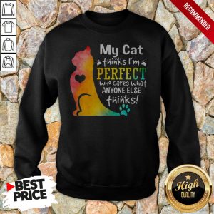 My Cat Thinks Im Perfect Who Cares What Anyone Else Thinks Shirt 5