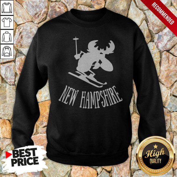 New Hampshire Moose Downhill Skiing Shirt