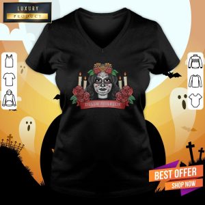 Nice Sugar Skull Woman Dia De Los Muertos Shirt 3