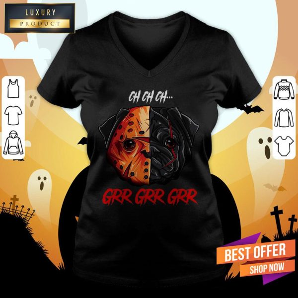 Oh Oh Oh Grr Grr Pug Dog Wear Mask Funny Halloween Shirt