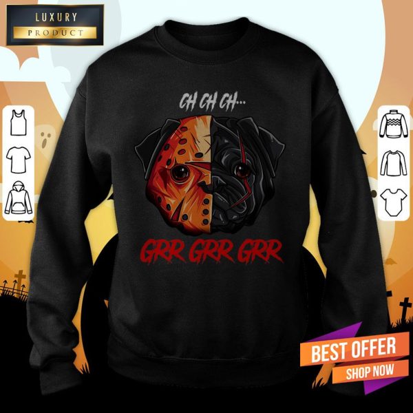 Oh Oh Oh Grr Grr Pug Dog Wear Mask Funny Halloween Shirt