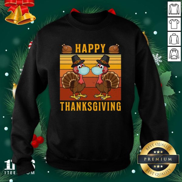 Perfect Thanksgiving 2020 Turkey With Mask Retro Vintage Shirt