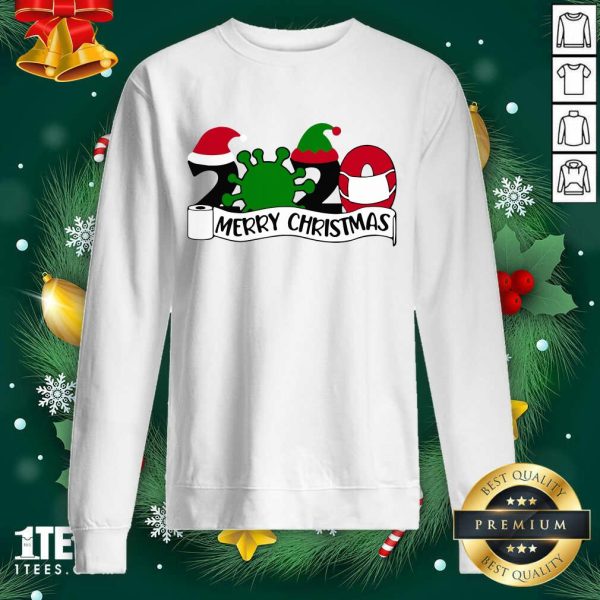 Premium Merry Christmas 2020 Santa Elf Coronavirus Shirt