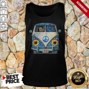 Stitch And Lilo Hippie Peace Car Sunflower Shirt 4