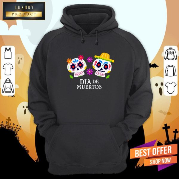 Sugar Skull Couple Dia De Muertos Day Dead Shirt