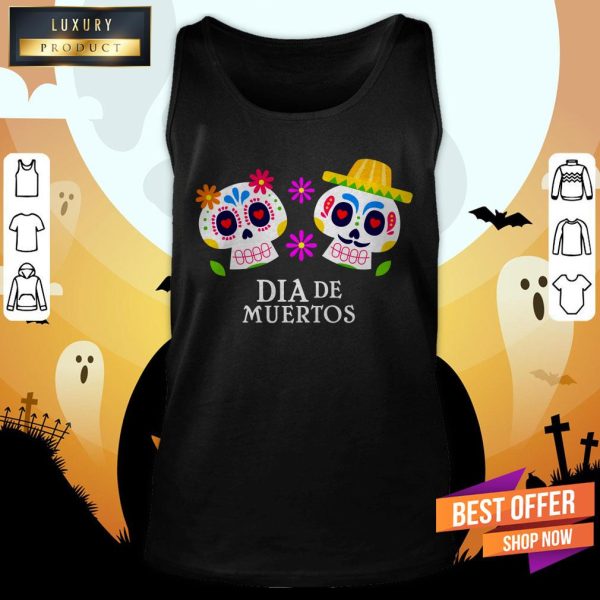 Sugar Skull Couple Dia De Muertos Day Dead Shirt